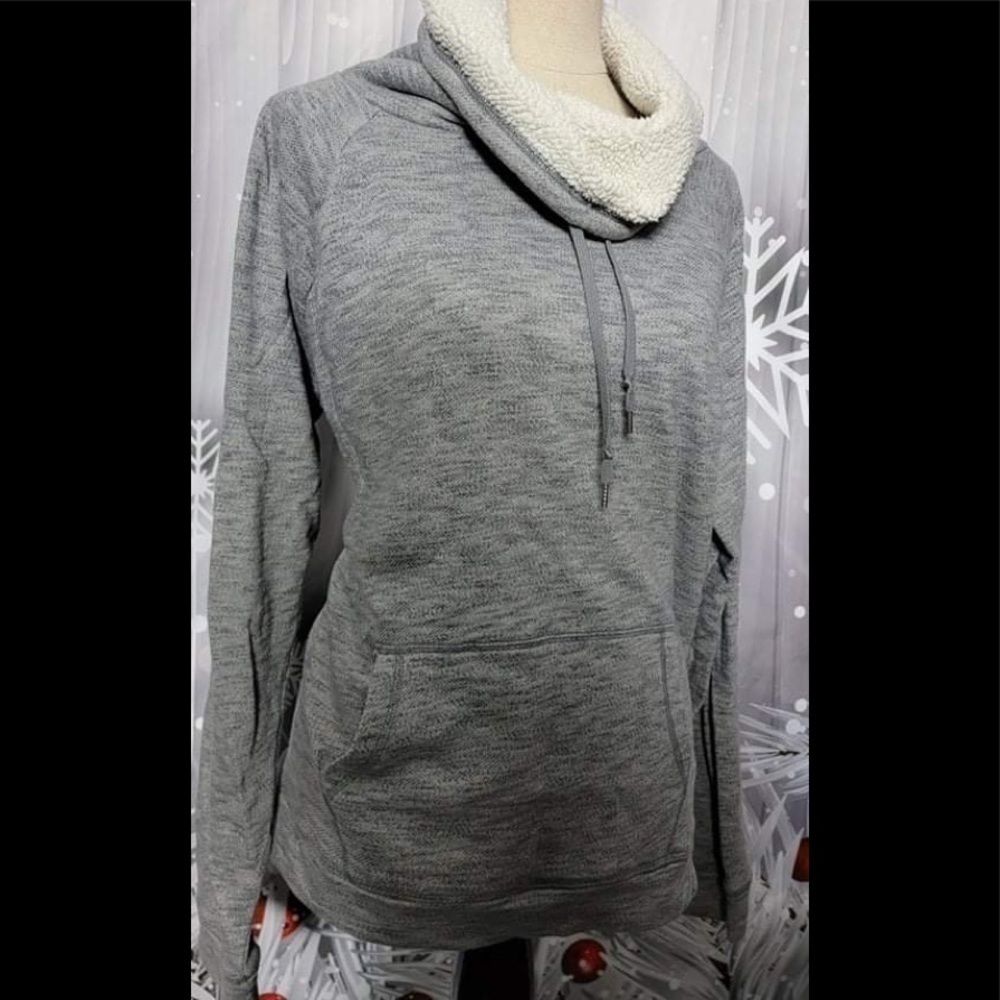 Sherpa turtle neck hoodie